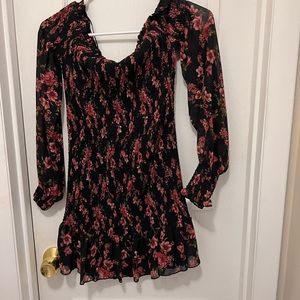 Pink and black dress